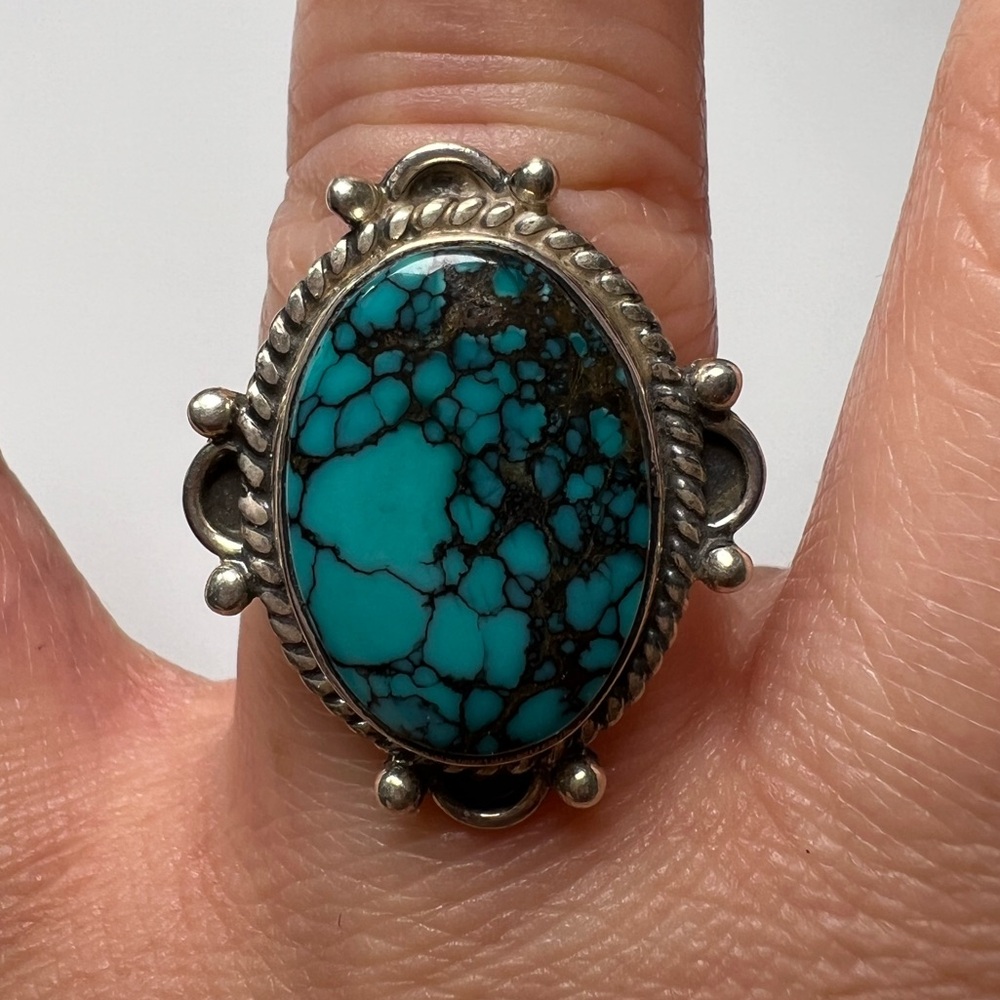 Turquoise Sterling SIlver 925 Ring, Size 7